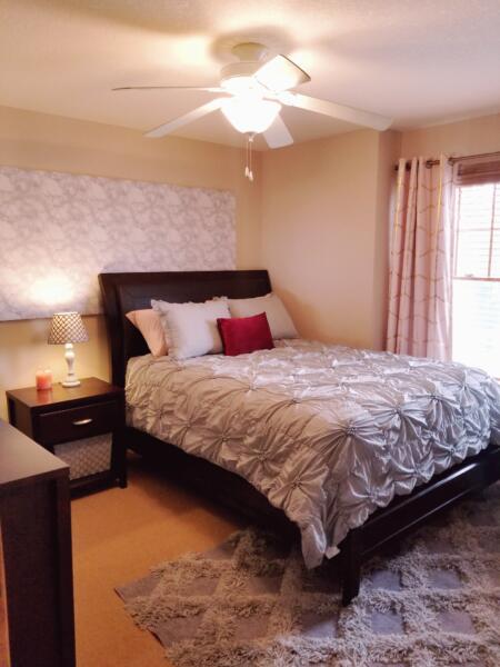 A retreat for guests and the homeowner alike. Layering rugs, yes! Textiles on the wall, yes please!